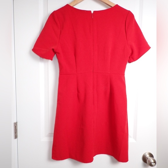 Abercrombie & Fitch Scoop Neck Short Sleeve Dress Women's Cherry Red size S - Picture 3 of 7